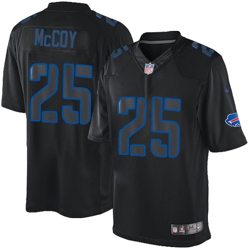 Men's Elite LeSean McCoy Nike Jersey Black - #25 Impact NFL Buffalo Bills